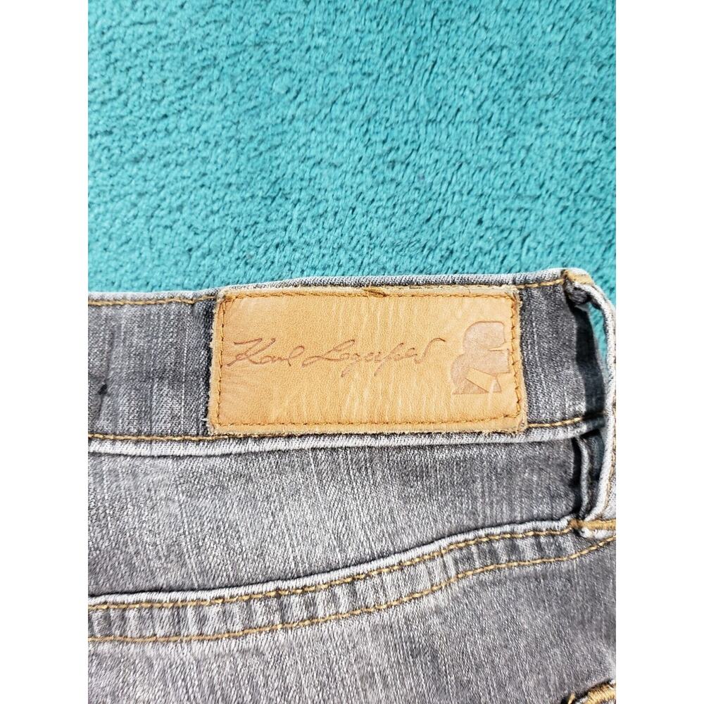 Karl Lagerfeld Women’s Skinny Jeans in Washed Gray - Picture 13 of 14